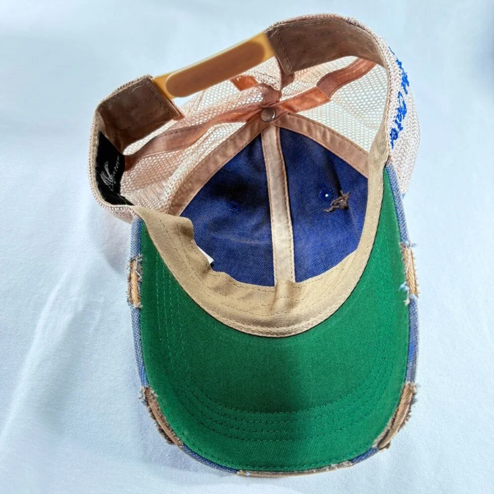 Wild Oates Born Free Now I'm‎ Expensive Denim Distressed Snapback Trucker Hat